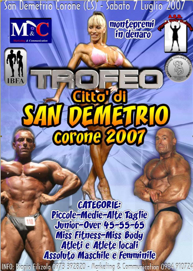 Locandina evento body building 